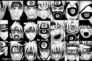 naruto sharingan style tattoo idea