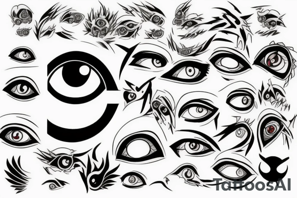 sharingan burning tattoo idea