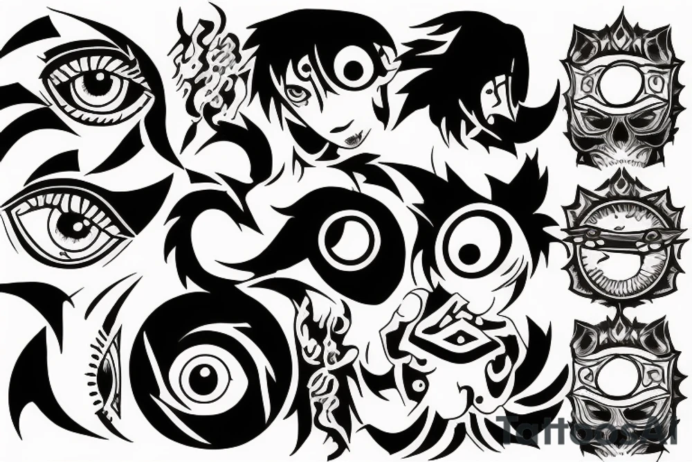 sharingan burning tattoo idea