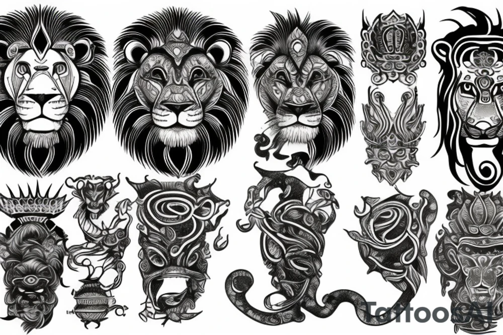 lion god tattoo idea