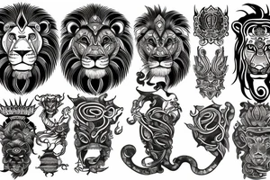 lion god tattoo idea