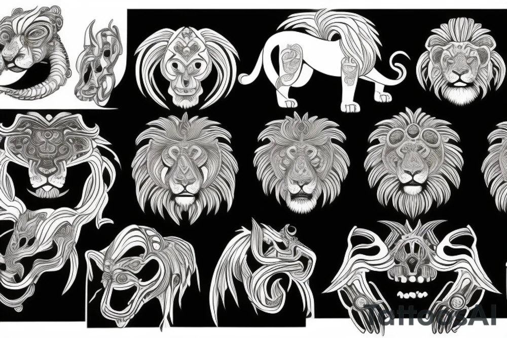 lion god tattoo idea