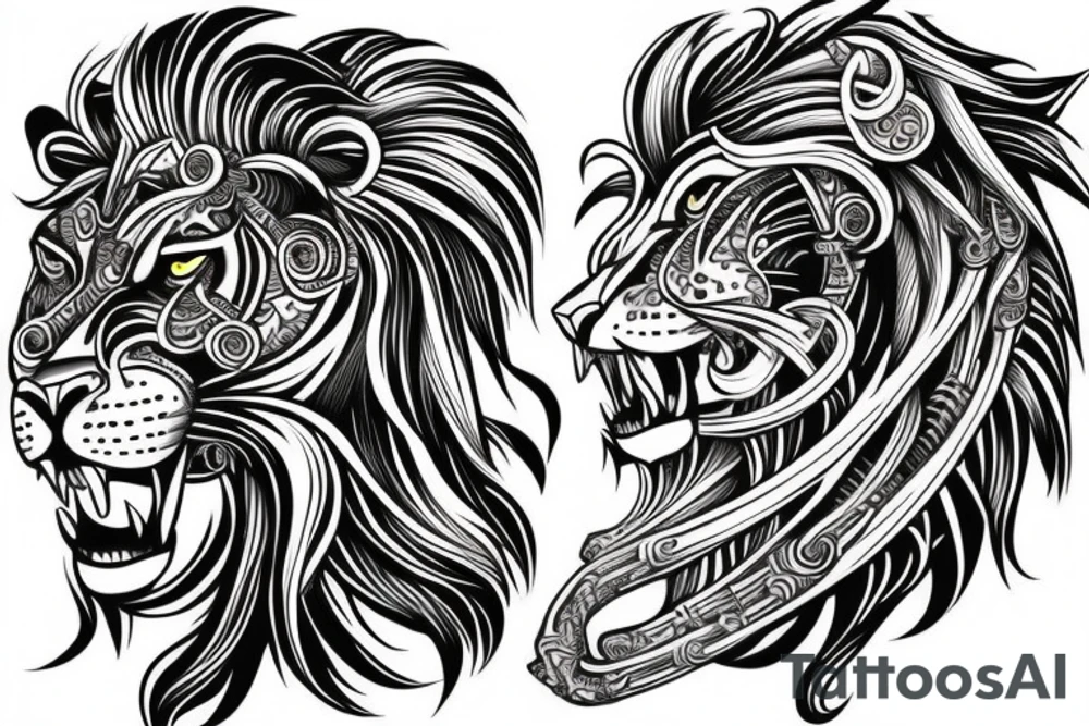 lion god tattoo idea
