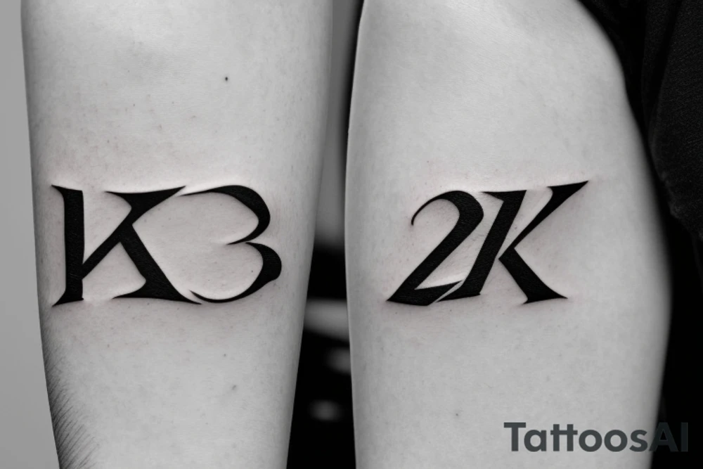 XV letter tattoo idea