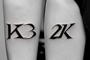XV letter tattoo idea