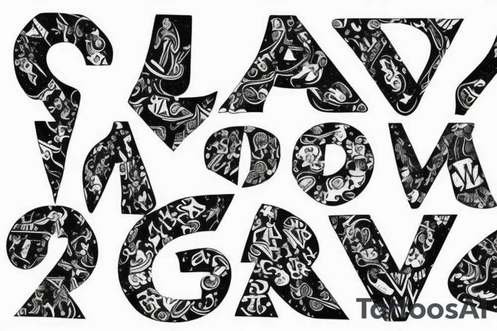 XV letter tattoo idea