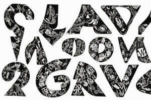 XV letter tattoo idea
