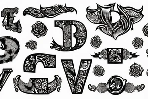 XV letter tattoo idea