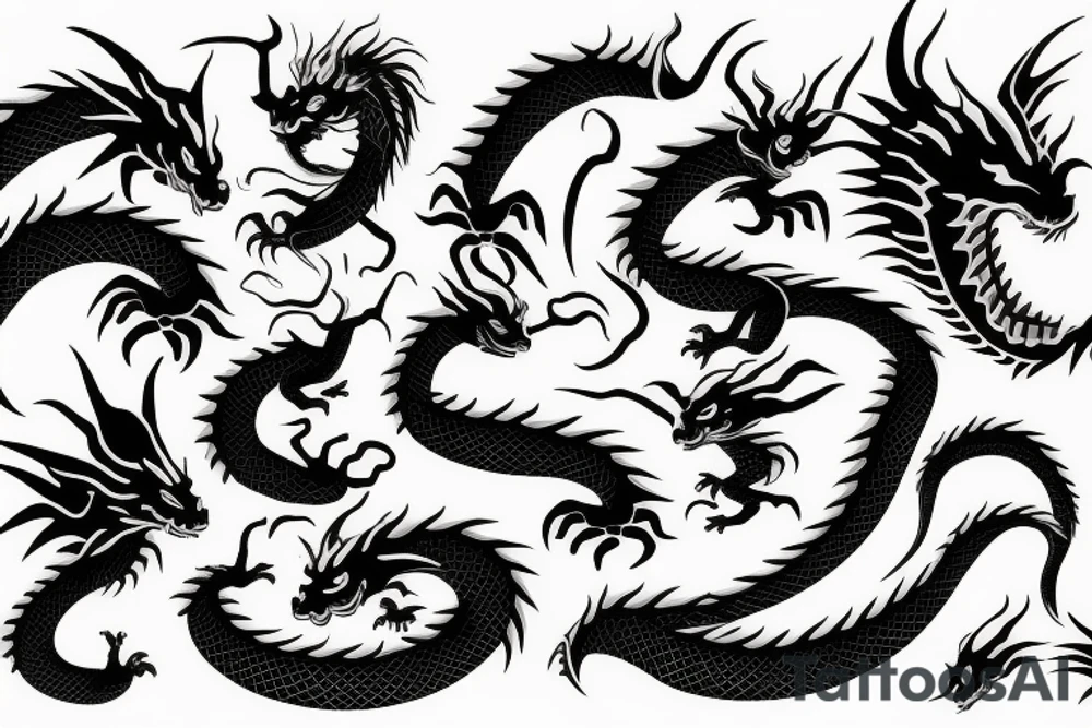 dragon rising tattoo idea