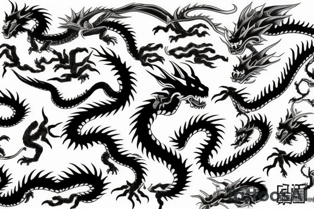 dragon rising tattoo idea