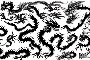 dragon rising tattoo idea