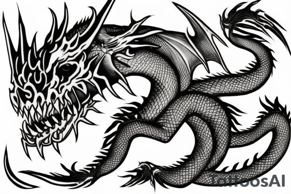 dragon rising tattoo idea