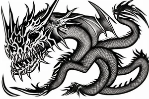 dragon rising tattoo idea