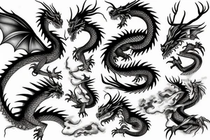 dragon rising tattoo idea