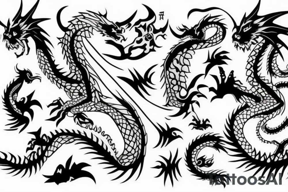 dragon rising tattoo idea