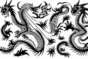 dragon rising tattoo idea