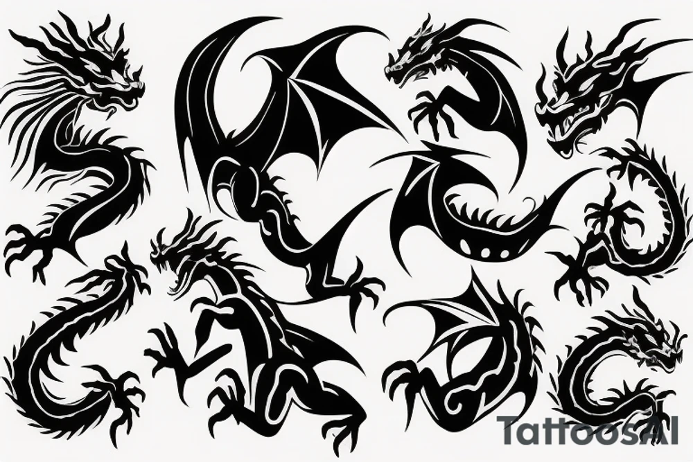dragon rising tattoo idea