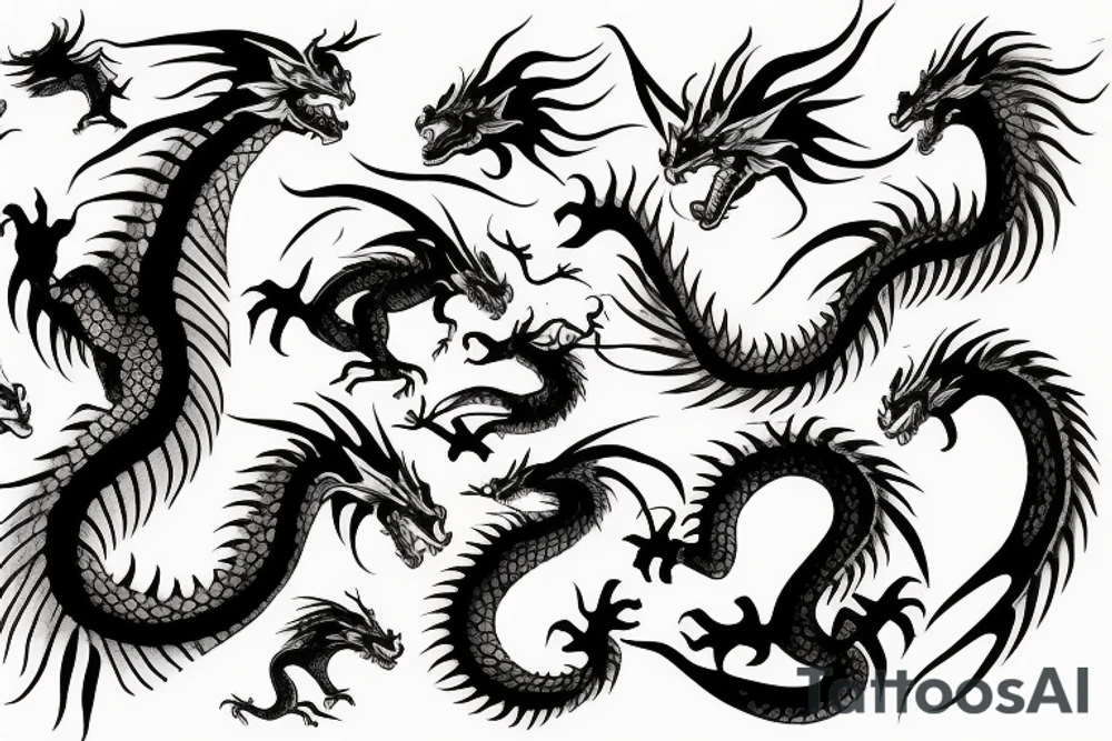 dragon rising tattoo idea