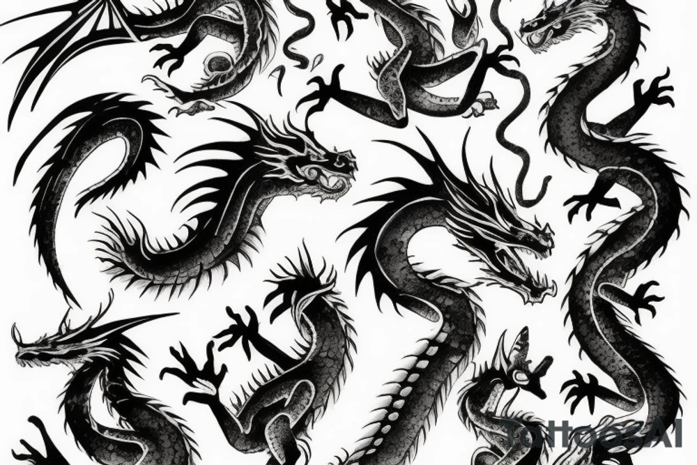 dragon rising tattoo idea