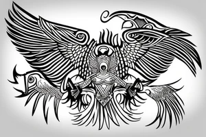 horus style hawk tattoo idea