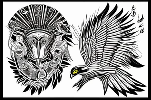 horus style hawk tattoo idea