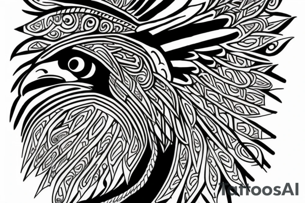 horus style hawk tattoo idea