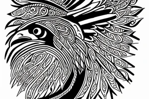 horus style hawk tattoo idea