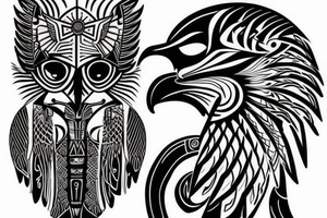 horus style hawk tattoo idea