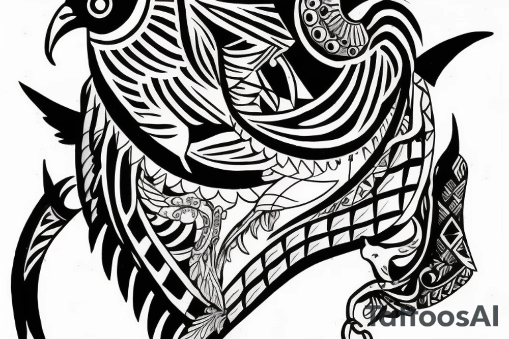 horus style hawk tattoo idea