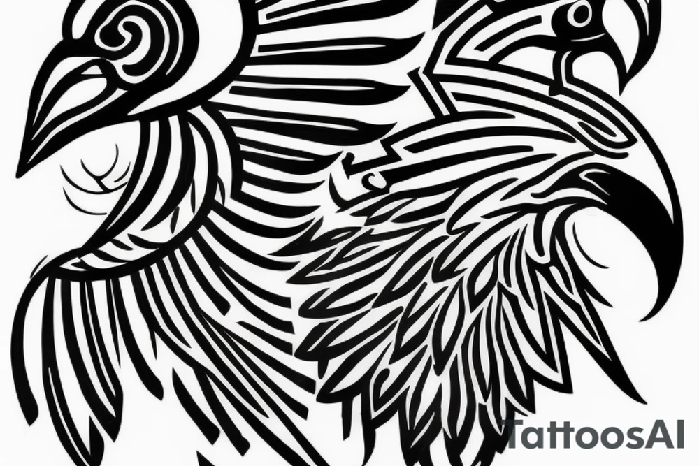 horus style hawk tattoo idea
