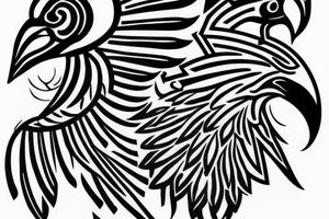 horus style hawk tattoo idea