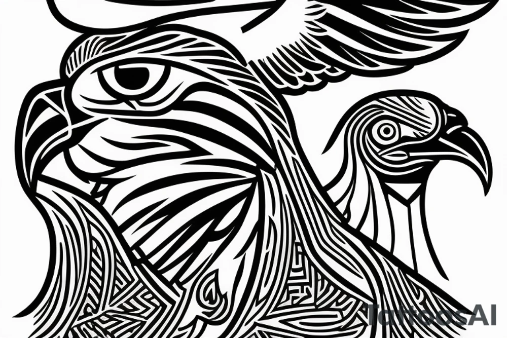 egyptian eagle tattoo idea
