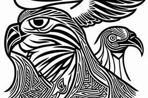 egyptian eagle tattoo idea
