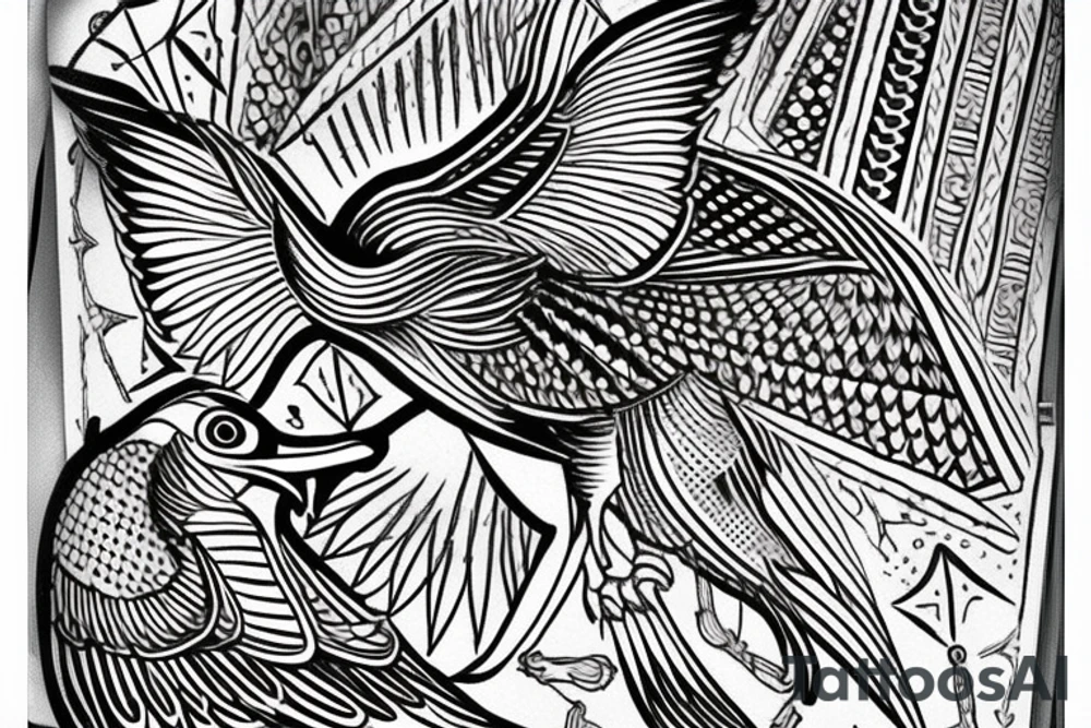 egyptian eagle tattoo idea