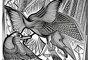 egyptian eagle tattoo idea