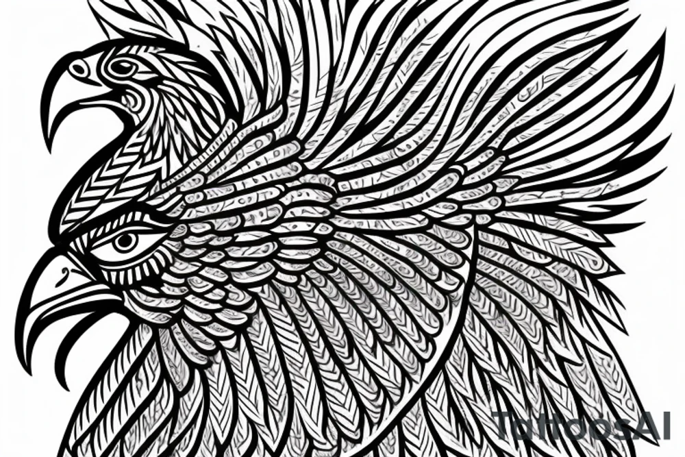 egyptian eagle tattoo idea