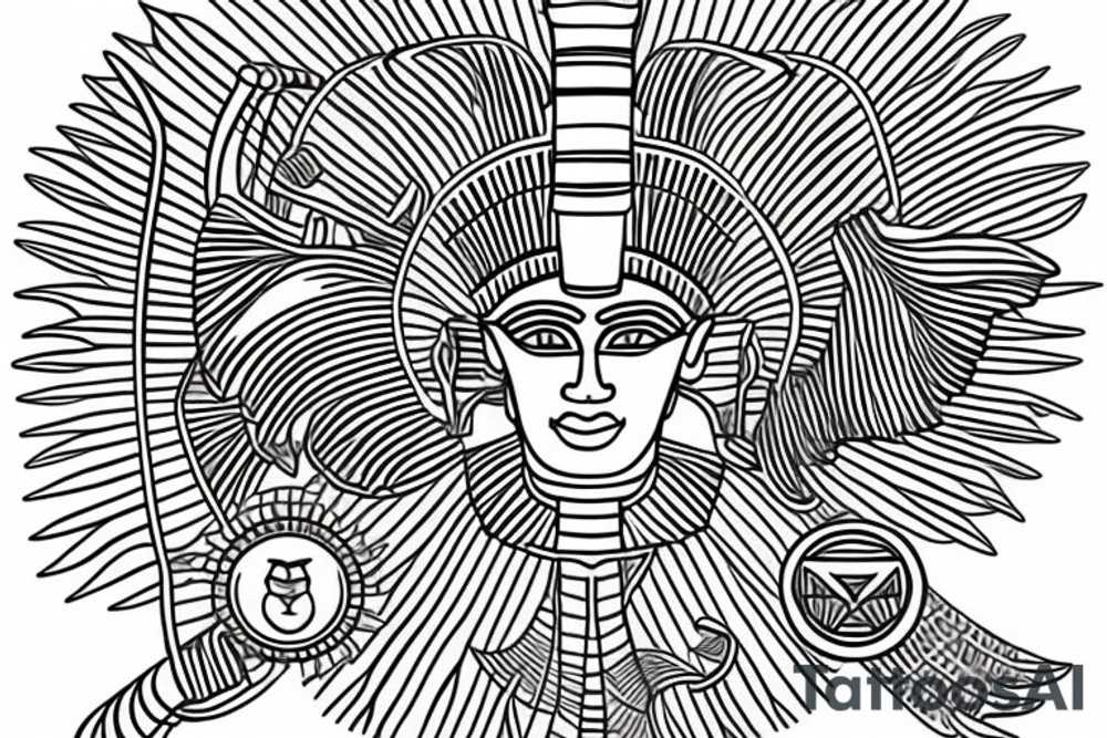 egyptian sun god amun ra tattoo idea