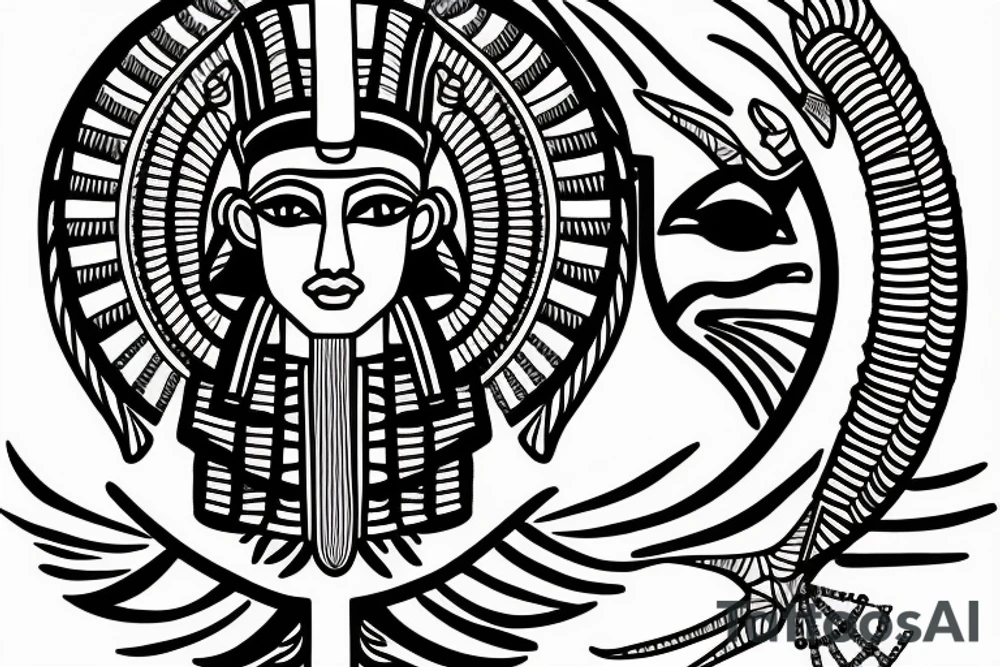 egyptian sun god amun ra tattoo idea