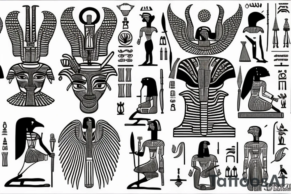 egyptian sun god amun ra tattoo idea