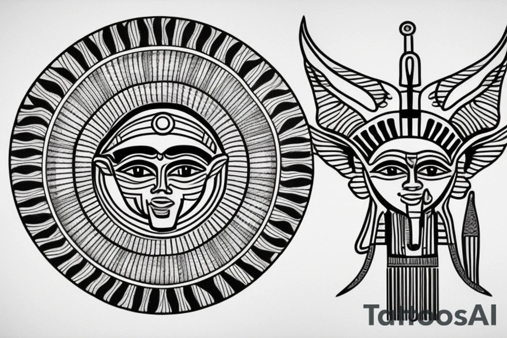 egyptian sun god amun ra tattoo idea