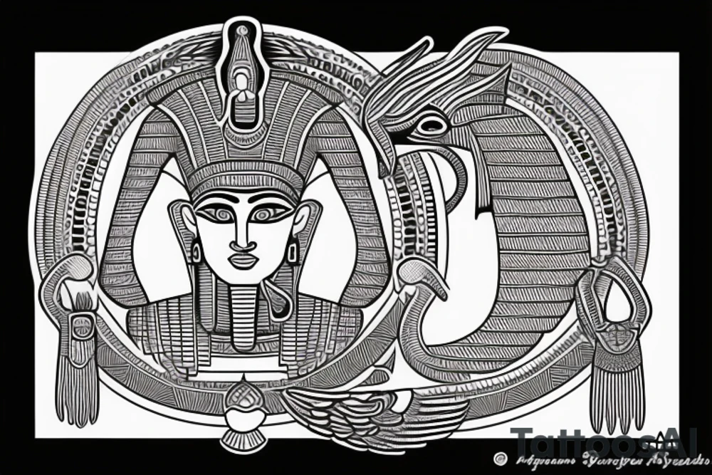 egyptian sun god amun ra tattoo idea