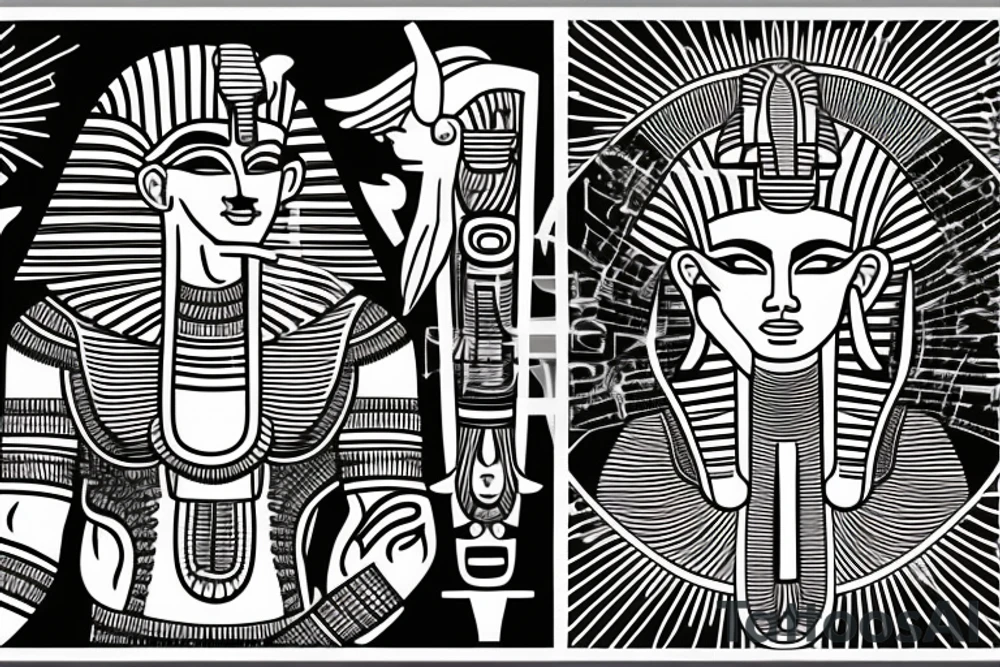 egyptian sun god amun ra (muscular)- tattoo idea