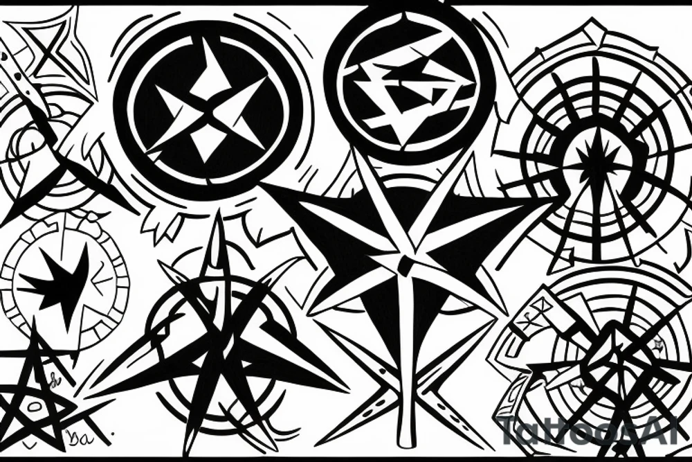 shuriken (symmetrical) tattoo idea