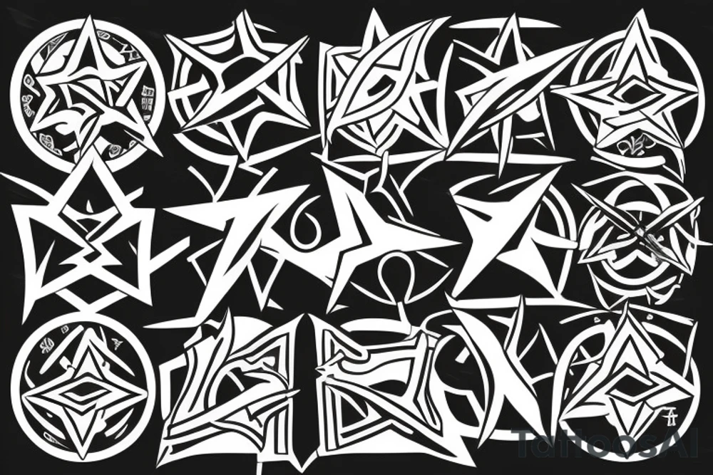 shuriken (symmetrical) tattoo idea