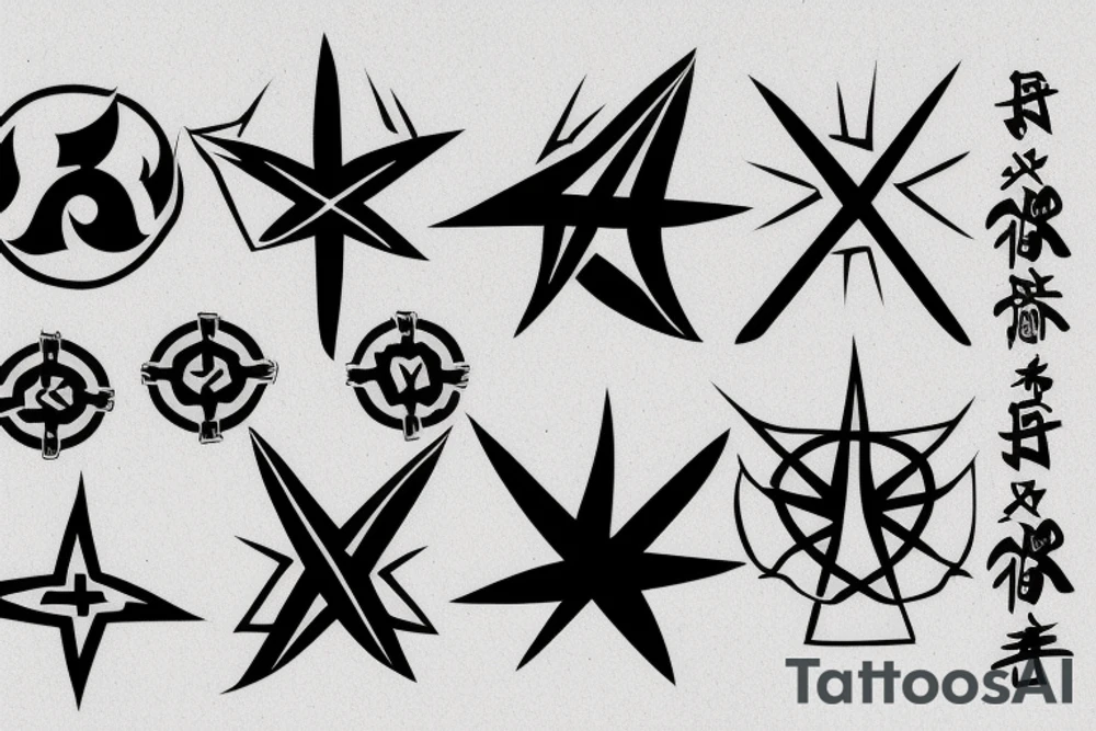 shuriken (symmetrical) tattoo idea