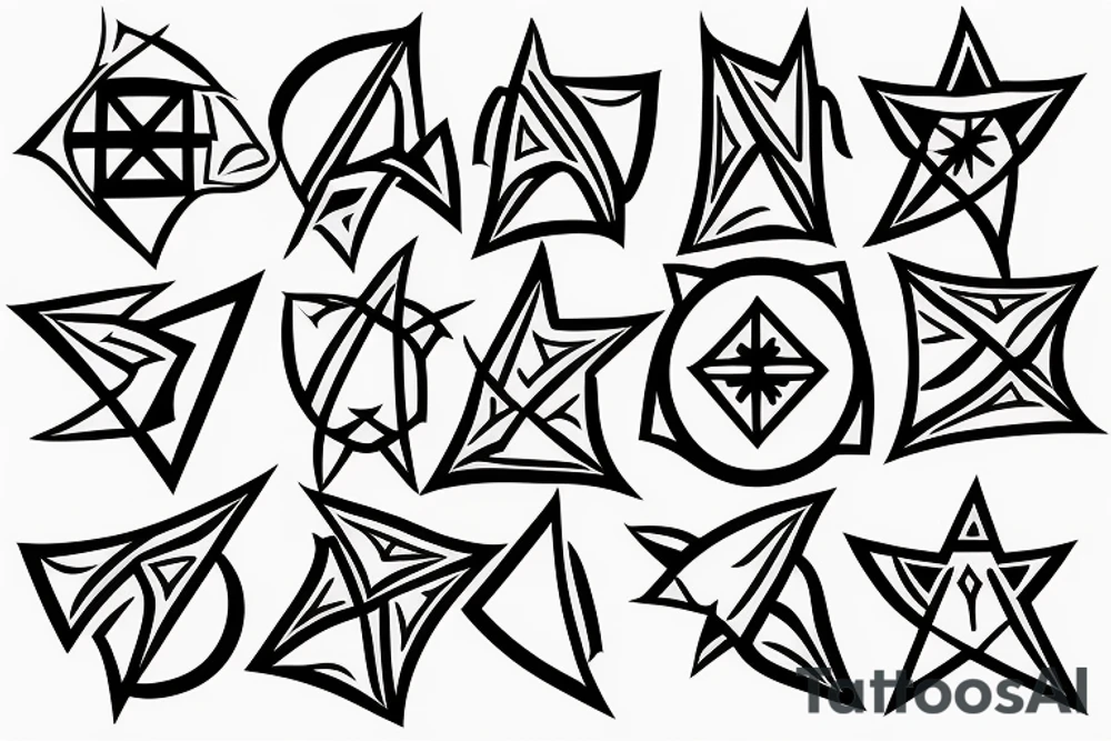 shuriken (symmetrical) tattoo idea