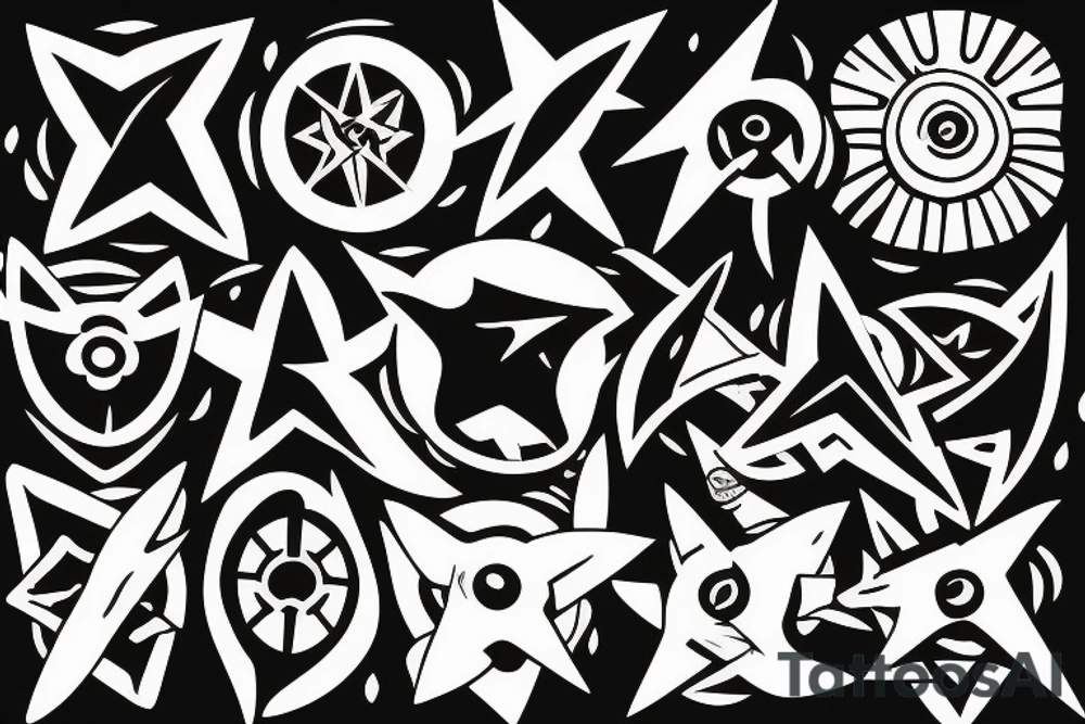 shuriken fire tattoo idea