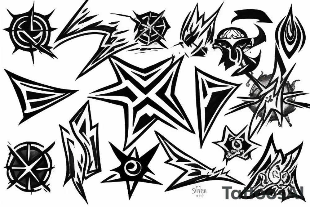 shuriken fire tattoo idea