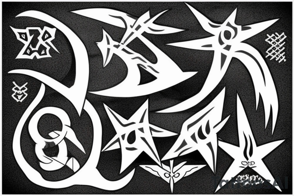 shuriken fire tattoo idea