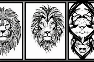 lion face tattoo idea